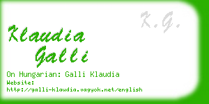 klaudia galli business card